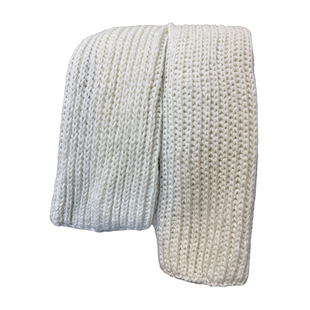 本白色手工编织围巾线进口小团羊毛混纺毛线日系复古粗棒针手编线