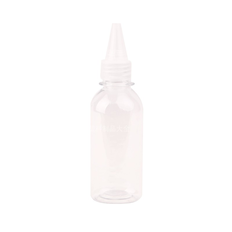 食品级透明塑料带刻度尖嘴瓶乳液瓶塑料瓶分装瓶小圆瓶挤压瓶滴瓶