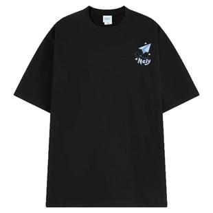 小尼力ins新款短袖t恤oversize男女潮流青少年纯棉印花T时尚男装