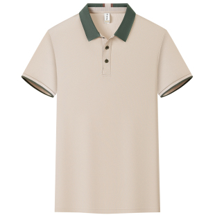 冰丝餐饮工作服t恤印logo夏季火锅饭店服务员短袖工装polo刺绣女