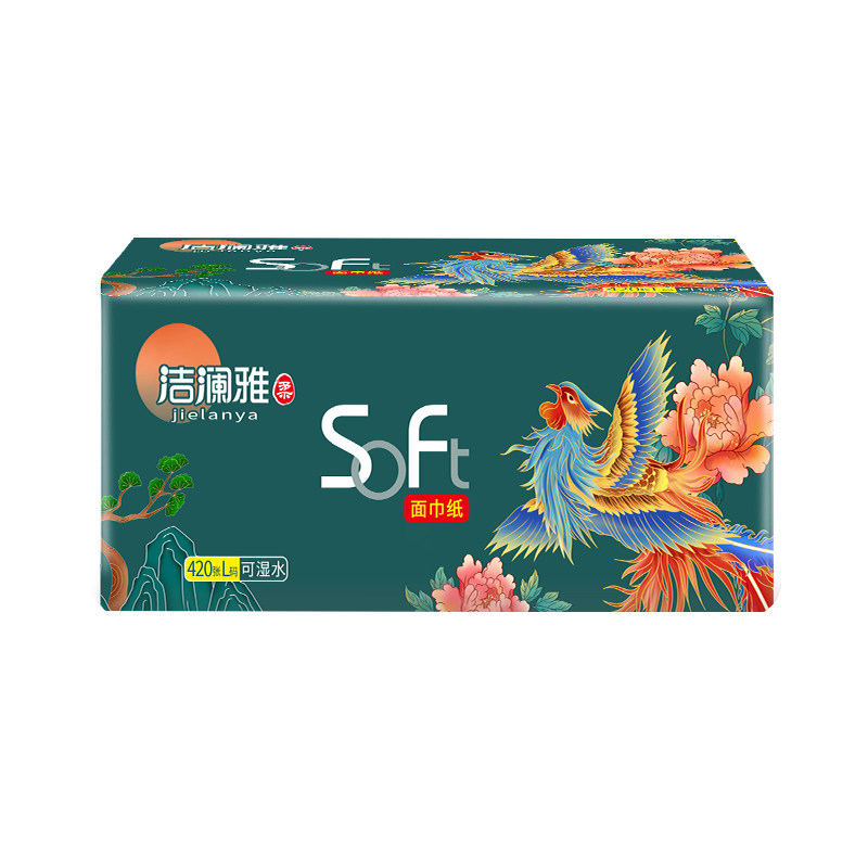 洁澜雅原生木浆5层抽纸可湿水