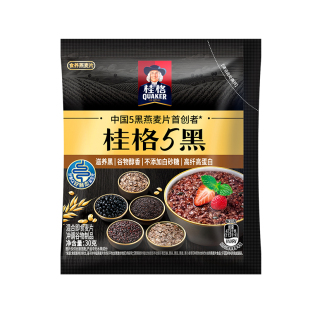 桂格5黑即食混合燕麦片30g独立小包营养代餐早餐冲饮谷物麦片