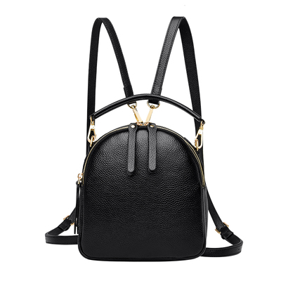 真皮三用双肩包女单肩斜挎背包