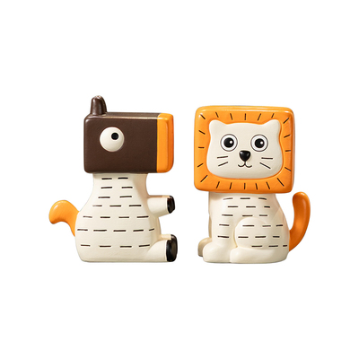 可爱狮子马书挡摆件客厅书架装饰品儿童房布置书柜桌面书立生日礼