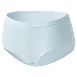 松山棉店蚕柔女士内裤天丝莫代尔加长裆抗菌不夹臀三角裤大码医护