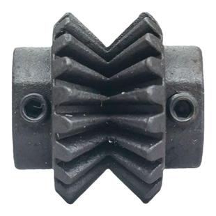 剥线机进线轮 伞齿轮防滑锥形轮 V型过线轮滚轮 45号钢10mm标准孔