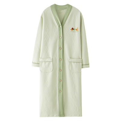 【浪莎】空气棉夹层睡袍女秋冬季