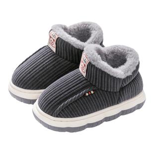 冬季儿童棉拖鞋室内包跟居家用防滑男童女童大童保暖亲子外穿可爱