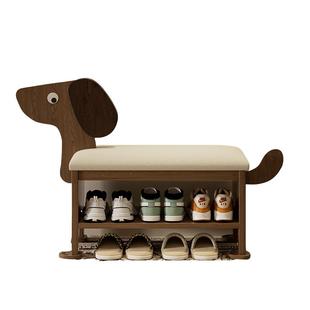 实木换鞋凳门口家用可爱创意玄关鞋架穿鞋凳进门入户鞋柜坐凳一体