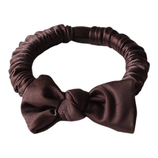 川野法式缎面蝴蝶结小肠发圈女新款简约时尚橡皮筋高弹力耐用发饰