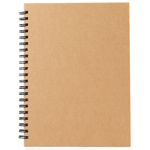 加厚空白笔记本子白纸内页可定制线圈本学生硬皮记事本简约A4考研