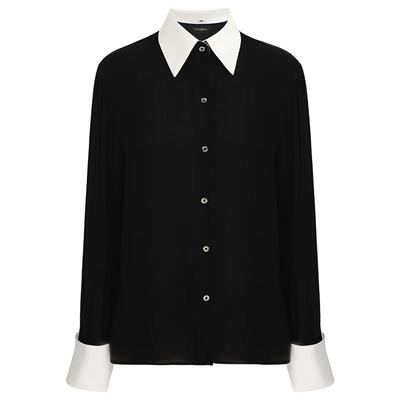 多穿法可拆卸领撞色衬衫