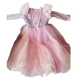 乐佩生日公主裙女童秋冬绝美女孩连衣裙高端长发儿童礼服蓬蓬裙