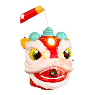 中秋节灯笼新款2026年儿童手提花灯中国风七彩旋转发光音乐泡泡机