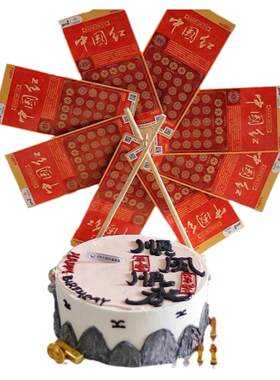 小红书同款旋转摩天轮风车烘焙蛋糕装饰男士生日甜品台装扮配件