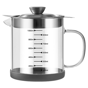 中药过滤量杯药渣滤网神器超细滤药器玻璃耐高温厨房漏勺汤药网筛