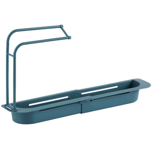 居家家厨房水池置物架可伸缩水槽洗菜碗筷滤水架沥水架海绵收纳架