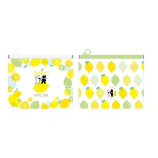 晨光卡斯波和丽莎柠檬拉边袋原田治资料袋高颜值卡通学生用试卷袋PP收纳袋少女学生文具透明全是喵文件袋