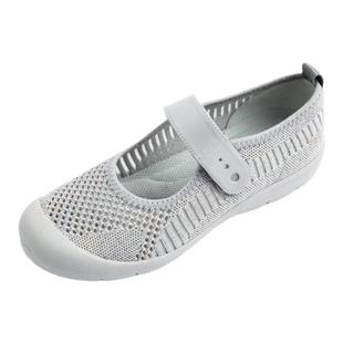 日系轻便女鞋夏款网面透气妈妈鞋子舒适软底不累脚老人鞋防滑凉鞋