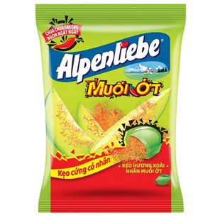 越南辣椒盐蘸芒果味夹心硬糖Alpenliebe阿尔卑斯网红芒果糖84g