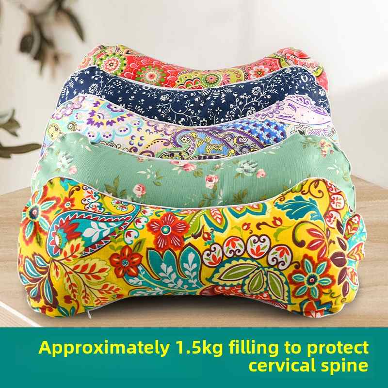 艾草枕头助睡眠骨头加热颈椎枕护颈颈椎修复专用睡觉艾叶矫正颈椎