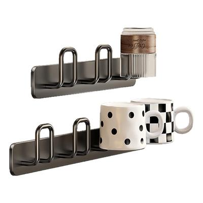 免打孔枪灰色倒挂沥水防尘杯架