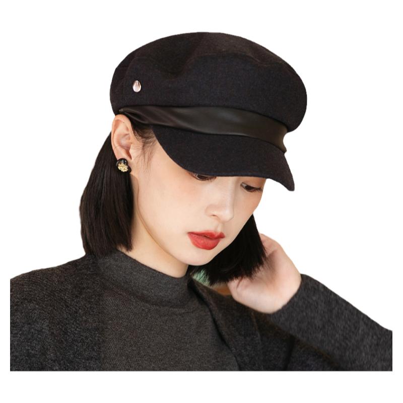 MauroPoli鸭舌帽女秋冬韩版百搭
