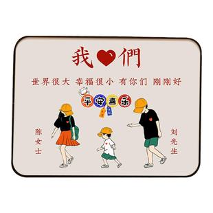 一家三口创意摆件装饰画电视柜酒柜玄关客厅卧室家居定制乔迁礼物