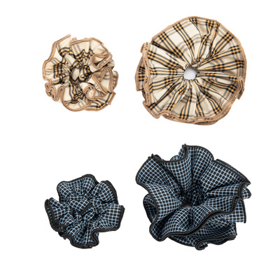 LYUOCHENG 赵露思许妍同款 双色复古格纹发圈套装