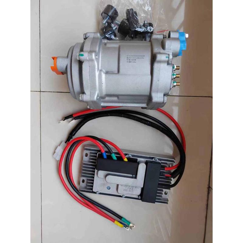 卡车货车房车改装 并联通用款12/24v驻车空调电动压缩机带控制器