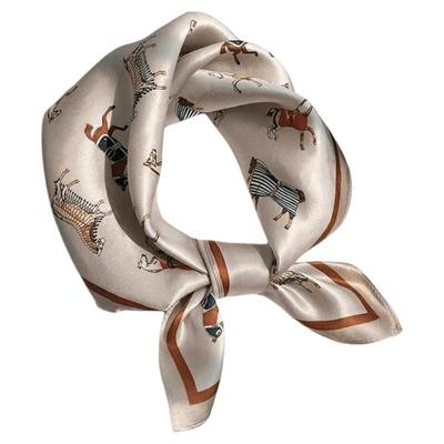 【粉丝专属】春季新款装饰围巾女士70*70小方巾薄款气质时尚印花