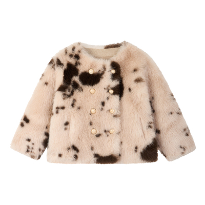 儿童皮草外套冬新款女童