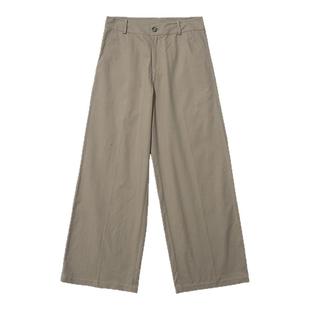 countrymoment美式复古直筒休闲长裤宽松伞兵裤男女卡其色工装裤