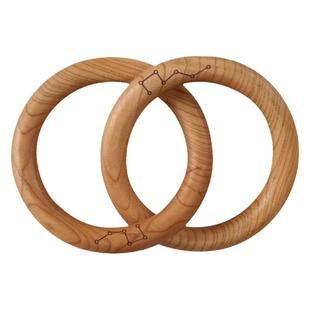 天然雷击桃木手镯乾坤圈一体整料道家阴阳环南斗六星北斗七星手环