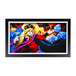 鬼灭之刃童磨3D动漫立体画十二鬼月周边卧室客厅背景墙装饰画礼物