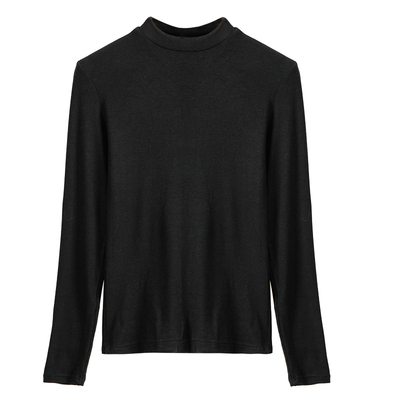 俞兆林中领打底衫女士深灰色紧身