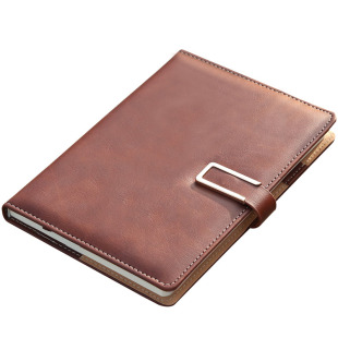 笔记本子商务记事本男印刷内页定制封面高档会议记录本办公文具皮质磁扣笔记簿制作广告厚本子笔记本工作本B5