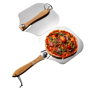 英国披萨铲不锈钢烘焙面包蛋糕转移合金大板出炉工具烤箱专用10寸