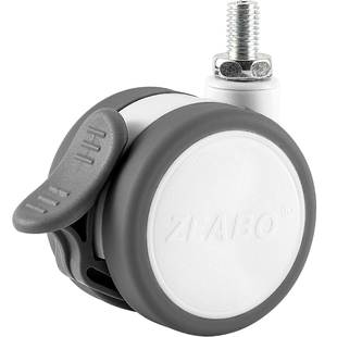 适用宜家马凯帕衣帽架万向轮M8螺丝脚轮静音刹车轮2.5寸家具滑轮