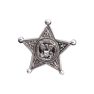 欧多欧美复古金属星星徽章男西装胸针五角星领针女领花防走光配饰