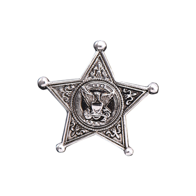 复古浮雕星星领针金属小胸针