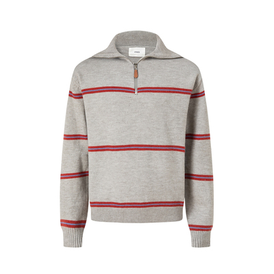 UTIMUS半拉连条纹毛衣针织衫