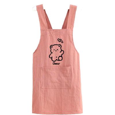 棉皱布围裙防污透气定制可爱薄款