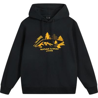 李宁宽松连帽男女套头连帽卫衣