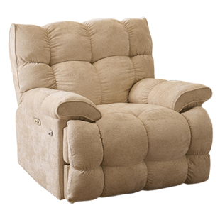 太空头等单人沙发电动按摩云朵客厅雪尼尔布艺懒人沙发可躺摇摇椅