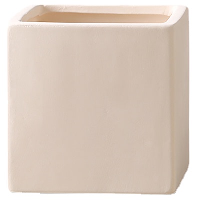 正方形素烧透气自吸水白陶土花盆