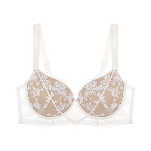 EMMAROSE春秋法式蕾丝大胸显小大码内衣胖mm聚拢收副乳防下垂文胸