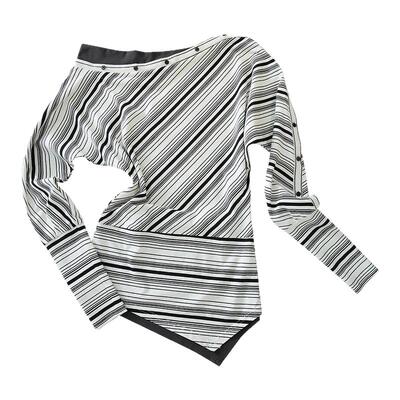 SINGLEMOMENT斜肩假两件打底衫