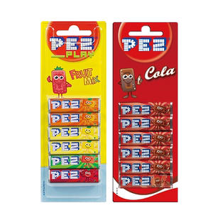 PEZ皮礼士糖 欧洲进口零食可乐味水果味儿童硬质糖果机补充装喜糖