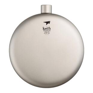 keith铠斯钛户外钛酒壶随身便携轻量化迷你复古圆形小酒壶150ml